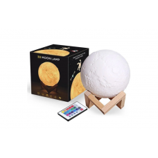 Луна БЕЛАЯ   Светильник настольный детский 3D Moon Light Lamp 15 см  LY-168(48) (36)