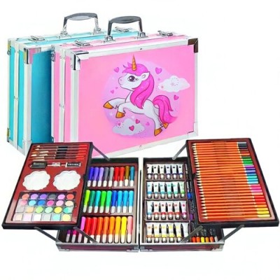 Детский  набор для творчества ЕДИНОРОГ  145 предметов в алюминиевом чемодане (6)