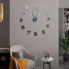 Большие настенные 3D часы 90 см черны серый  ZH00210 (60)