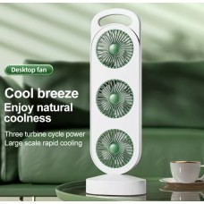 Трехголовочный вентилятор USB Перезаряжаемый  Three head fan	AND LY-856   (50)