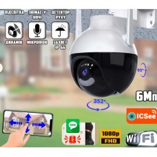 360  Камера   6МП IP   N18-6mp) видеокамера поворотная CAMERA Ap ICSEE   6 mp  + Блок питания   (30)