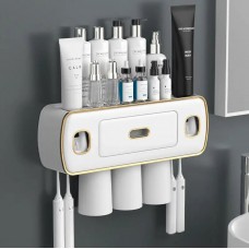 027 Выжималка для зубных щёток с выдвижными ящиками TOOTHBRUSH HOLDER XL-716 (20)