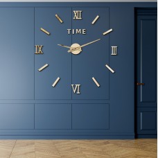 Большие настенные часы Horloge 3D DIY кварц 27/37/47   55 см   ЗОЛОТО  (173720) (72)