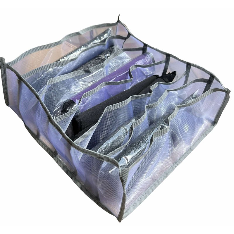 Прозрачный органайзер для носков с черной окантовкой  РАЗМЕР  30*30  (200)(300)