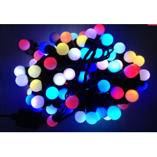 2025 ЧерныйПровод Гирлянда Шарики 5M 50LED  МИКС  AND  92-5   (100)