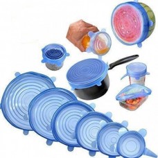 Силиконовые крышки универсальные Super stretch silicone lids 6 шт     С Коробкой  (200)  (100) (300)