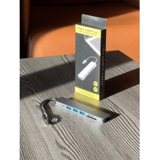 Хаб USB-хаб XoKo AC-500 Type-C to RJ45+HDMI+2xUSB 3.0 (XK-AC500-SL)   AND 7 in 1  (180)